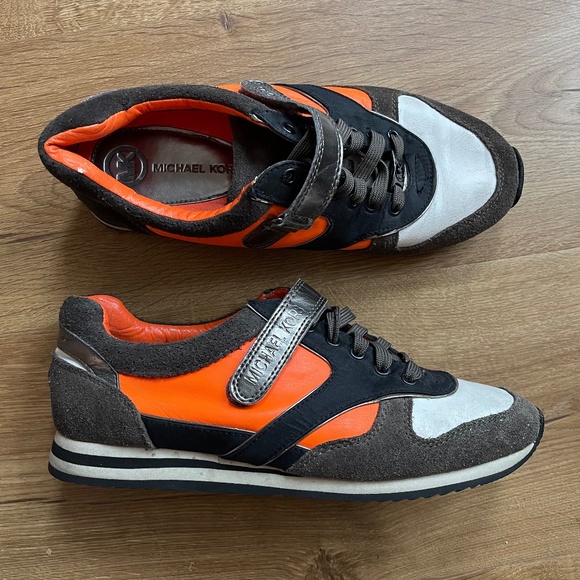 Michael Kors Alexandra Trainer - Neon Orange - Women's Size 9 - Picture 1 of 12